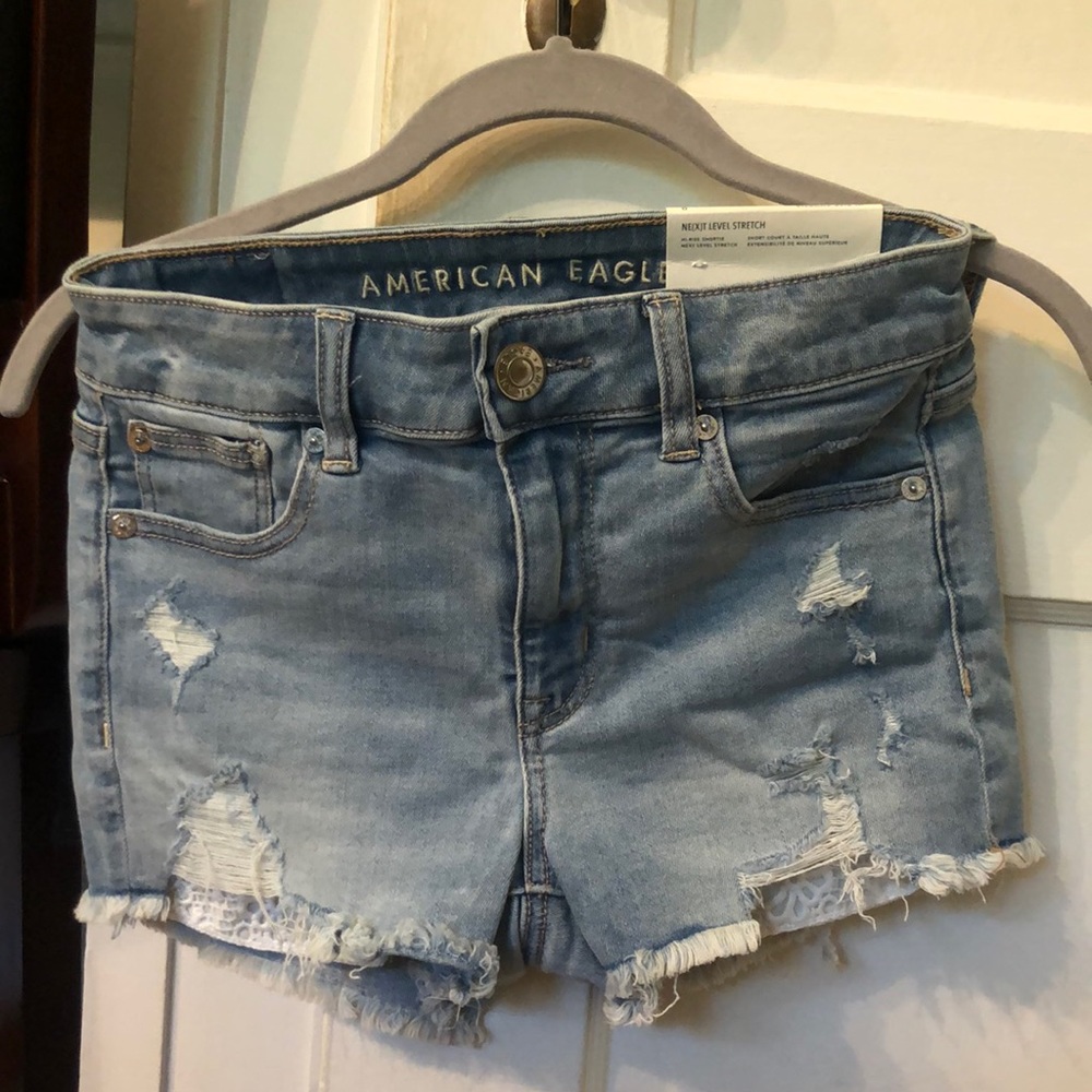 Hi Rise American Eagle Jean Shorts